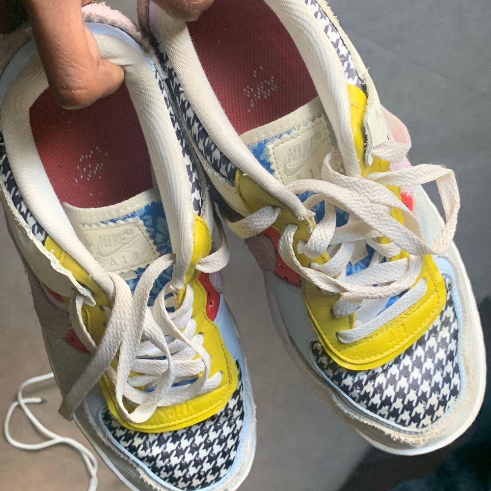Nike AirForce Multicolor Double Platform Sneakers